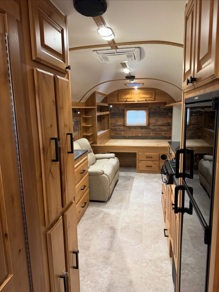 Peak Outdoors camp interior with appliances and systems ready for seasonal inspection