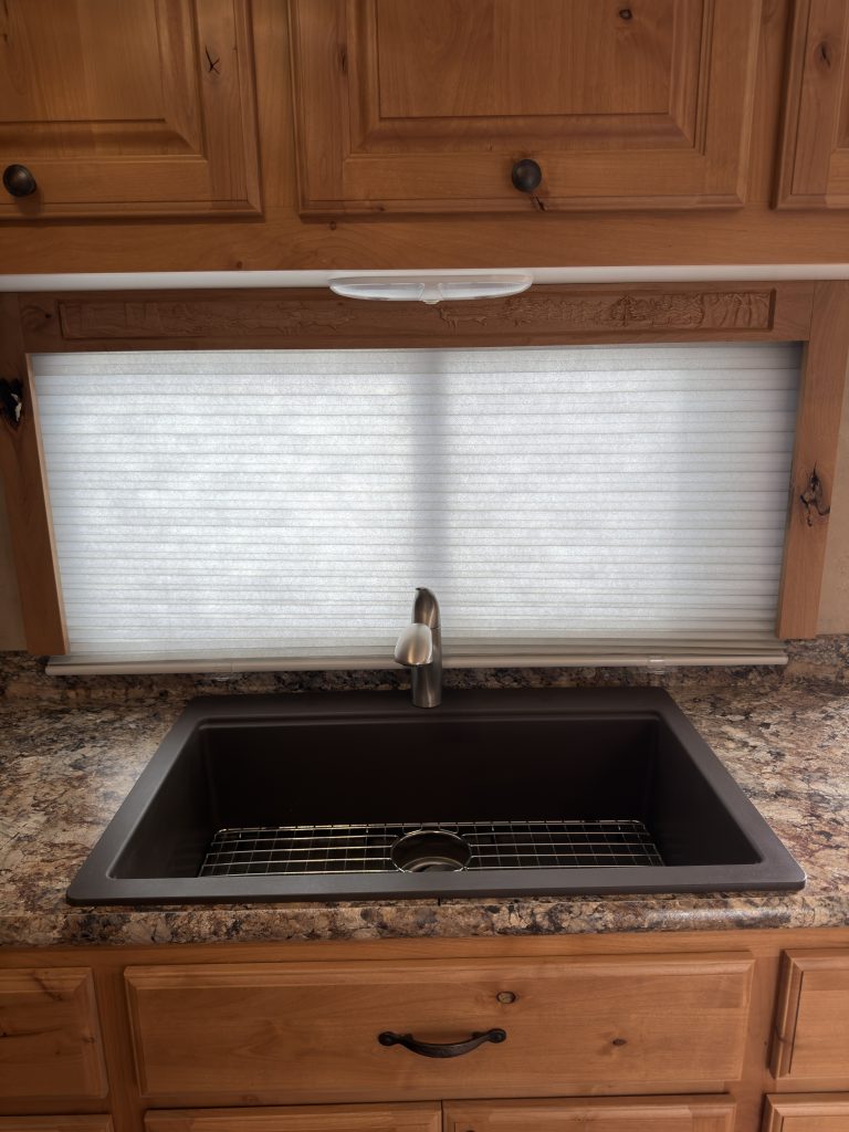 Detail view of Kitchen Sink & Window in the Schrauth Camp.