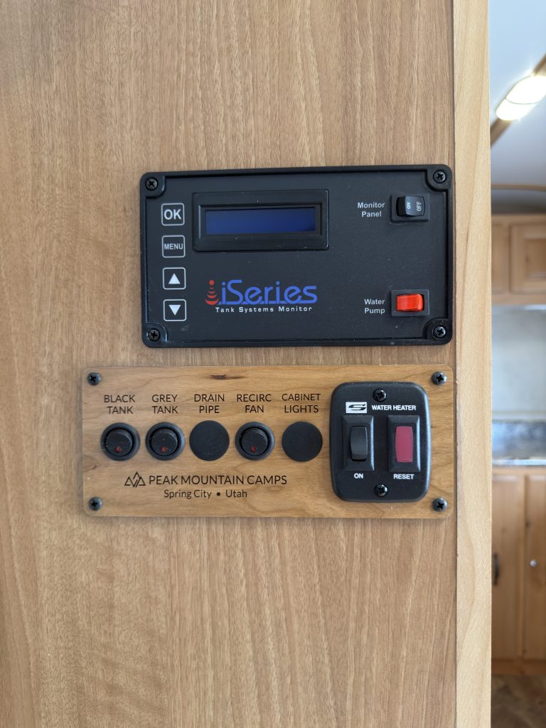 Schrauth Camp tank monitor and electrical controls