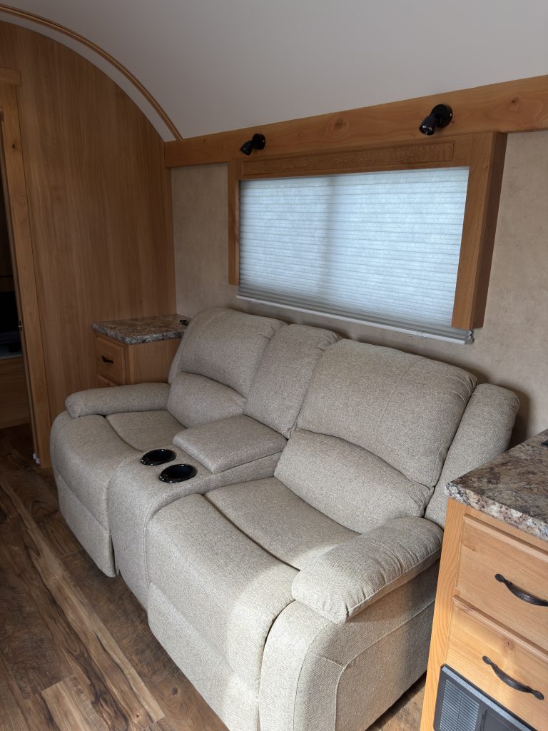 Two-person recliner in the Schrauth Camp living area