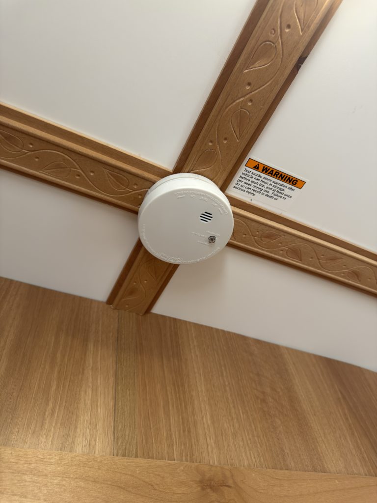 Smoke detector in the Schrauth Camp.
