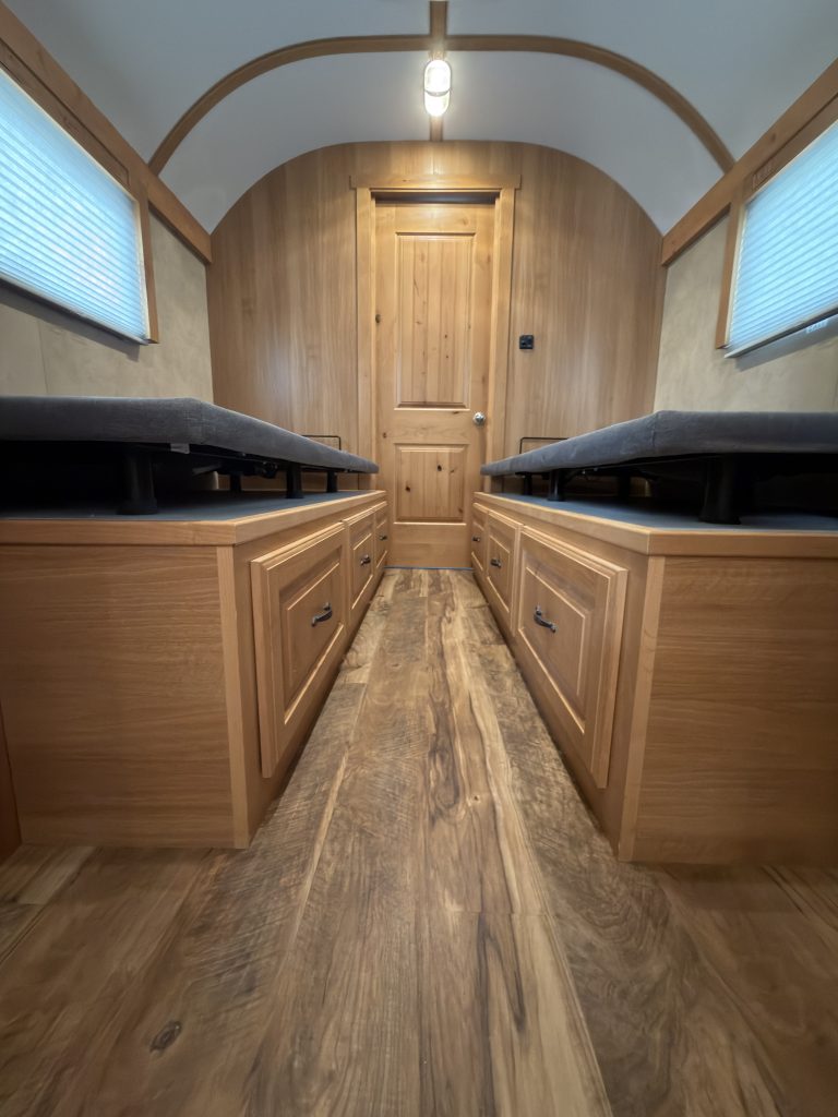 Twin XL beds in the Schrauth Camp bedroom