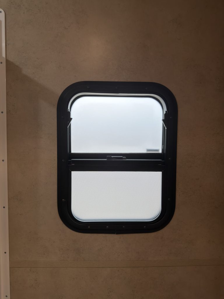 Frosted sliding bathroom window