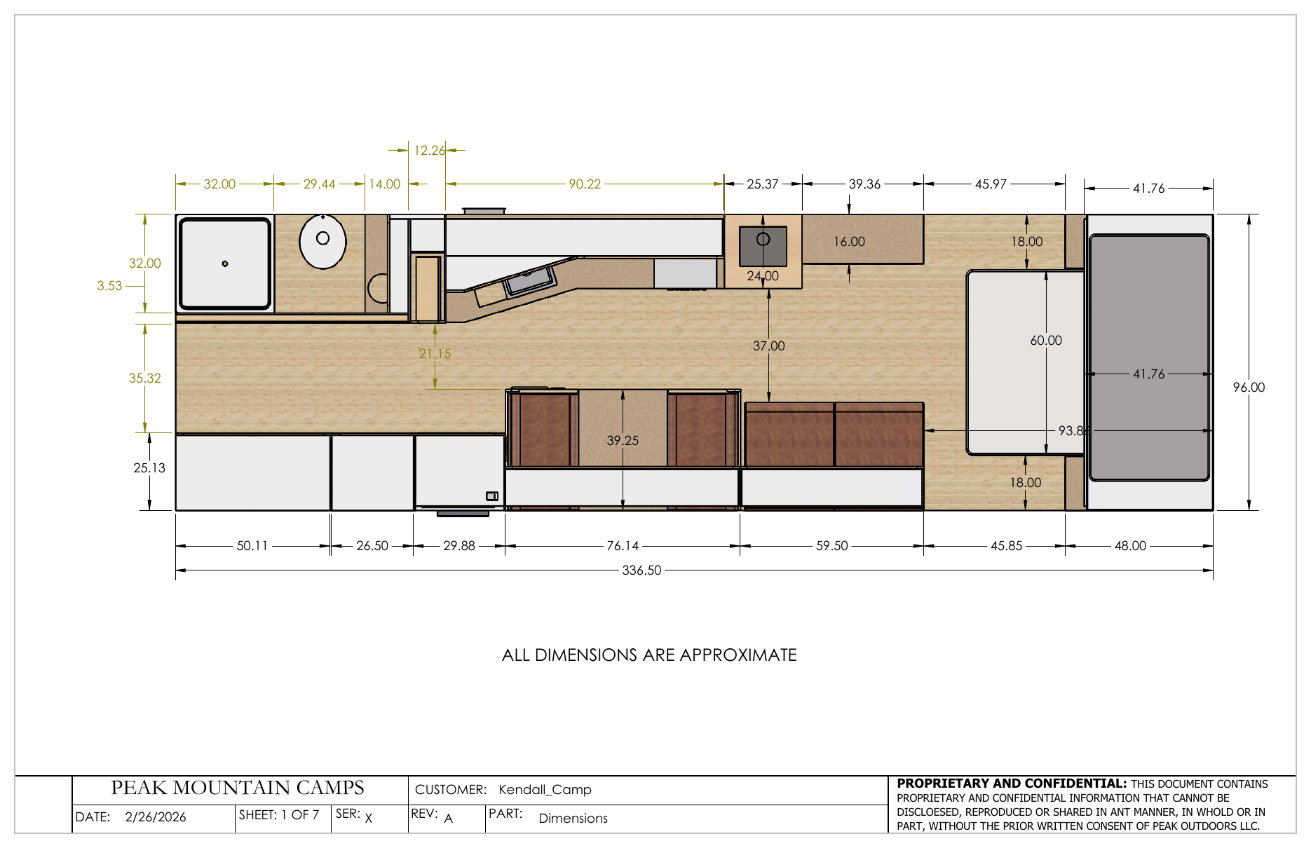 Kendall Camp floor plan page 1 of 7.