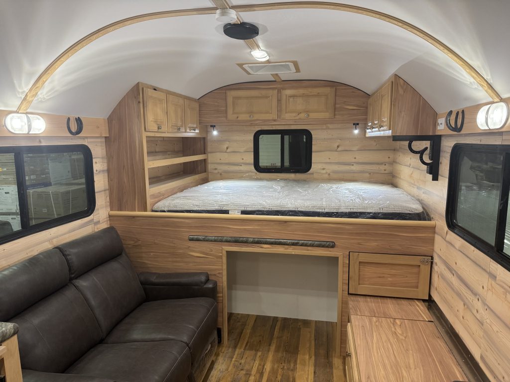 Light-Wood Peak Camp Bedroom and Lounge