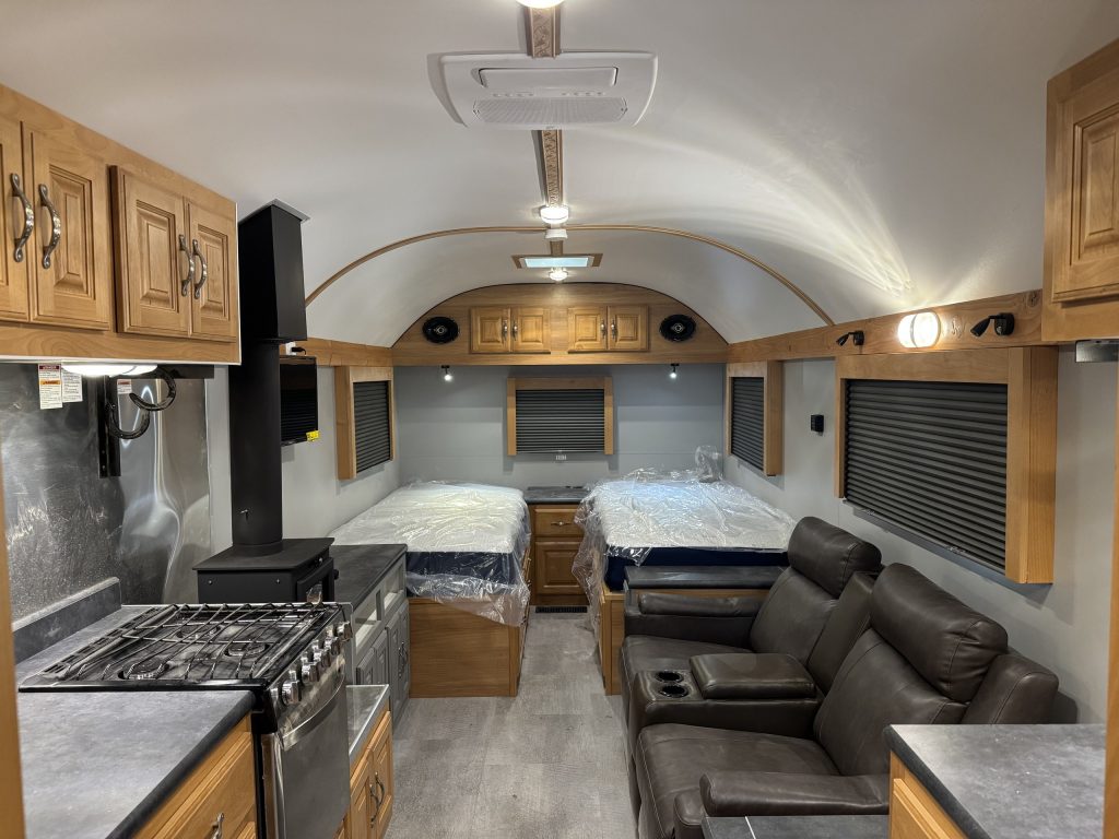Peak Camp Interior With Twin Beds