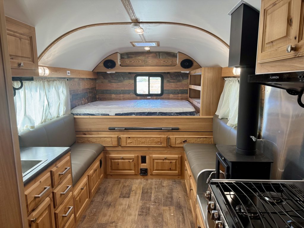 Peak Camp Rear Bedroom and Kitchen