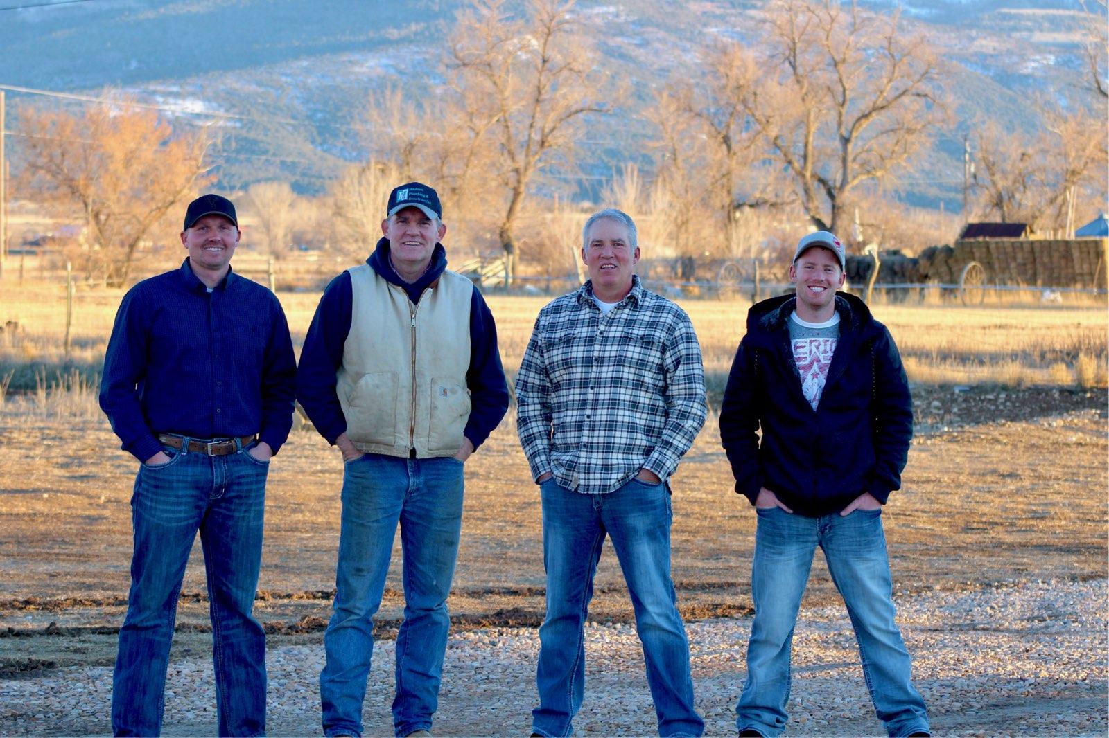 The Wheeler family team behind Peak Outdoors standing together in rural Utah