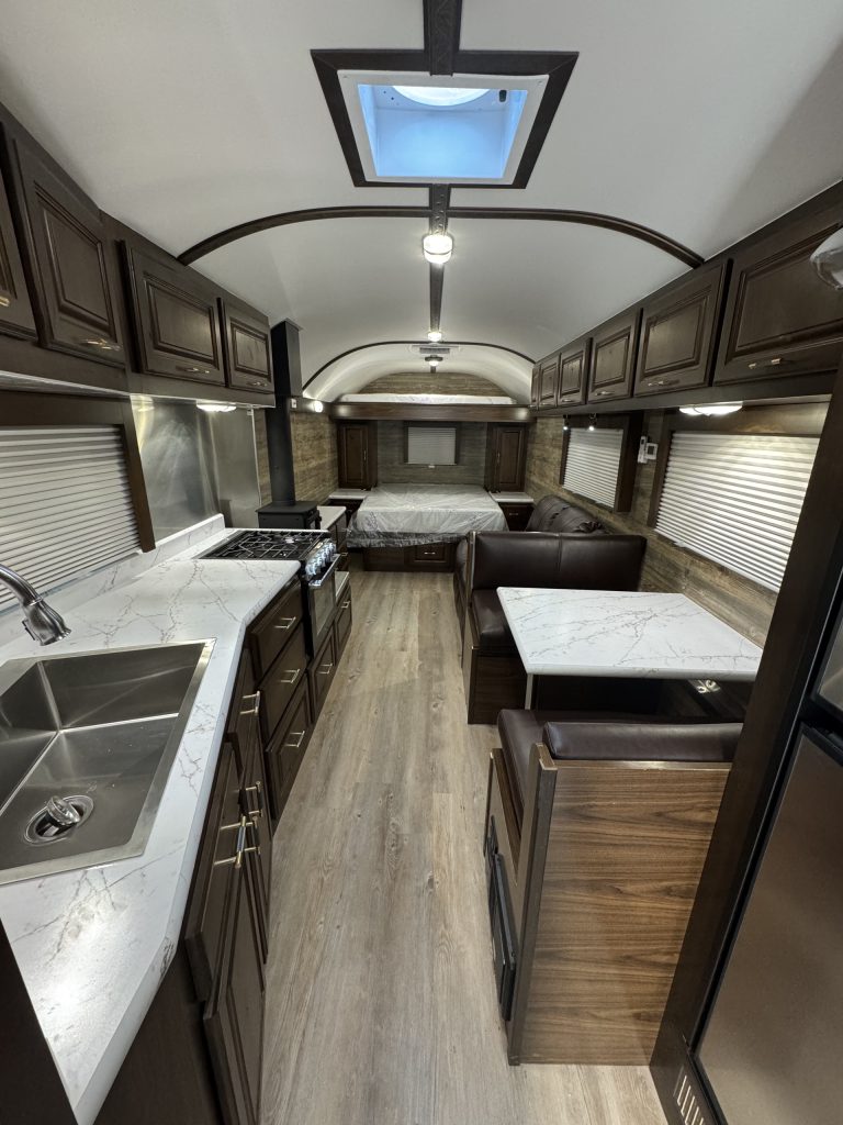 Full interior layout of the untitled X35 camp viewed from the entry