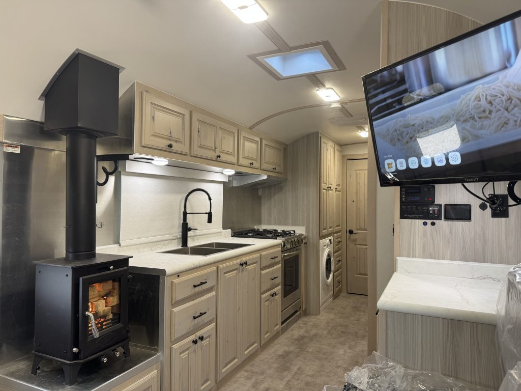 Wood Stove and Kitchen in a Peak Camp