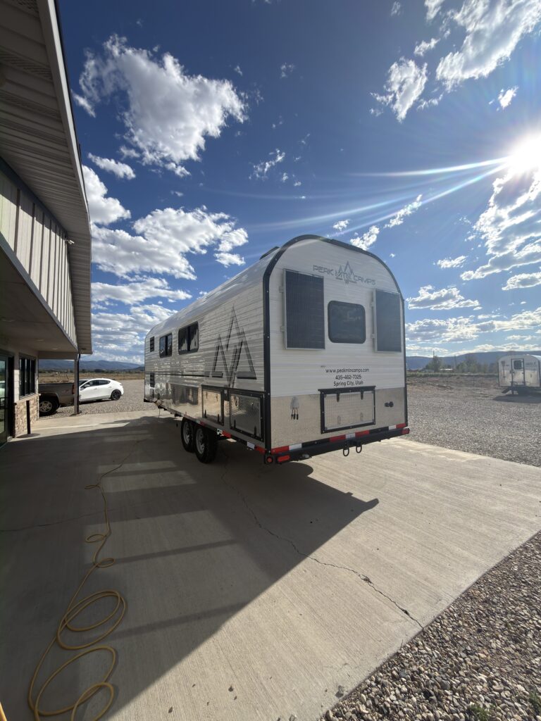 View of the rear street-side exterior of Gail Camp #131.