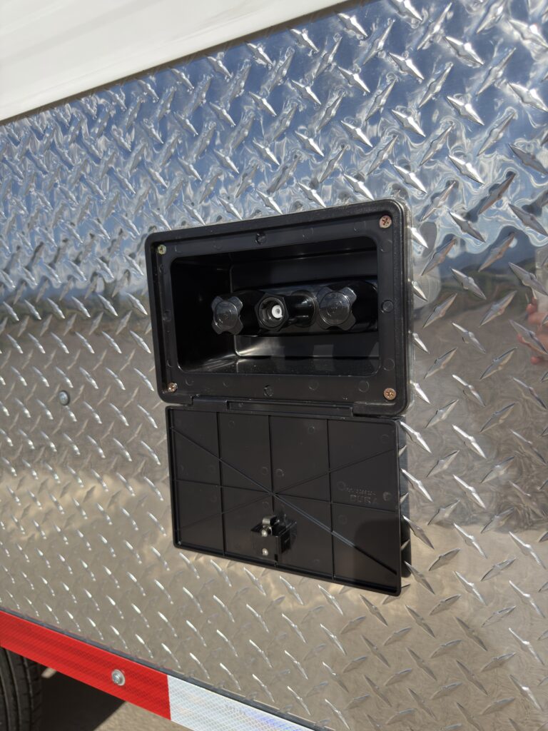 Image of the exterior spray port shower close-up of Gail Camp #131.