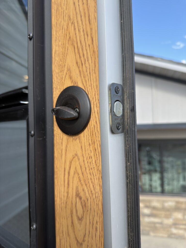 Image of the entry door lock of Gail Camp #131.