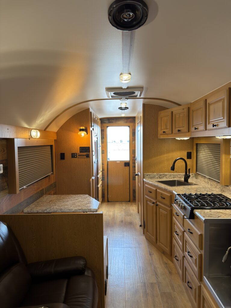 View of the main cabin toward the entry of Gail Camp #131.