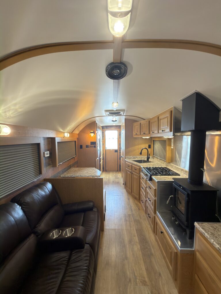 View of the main cabin toward the entryway of Gail Camp #131.