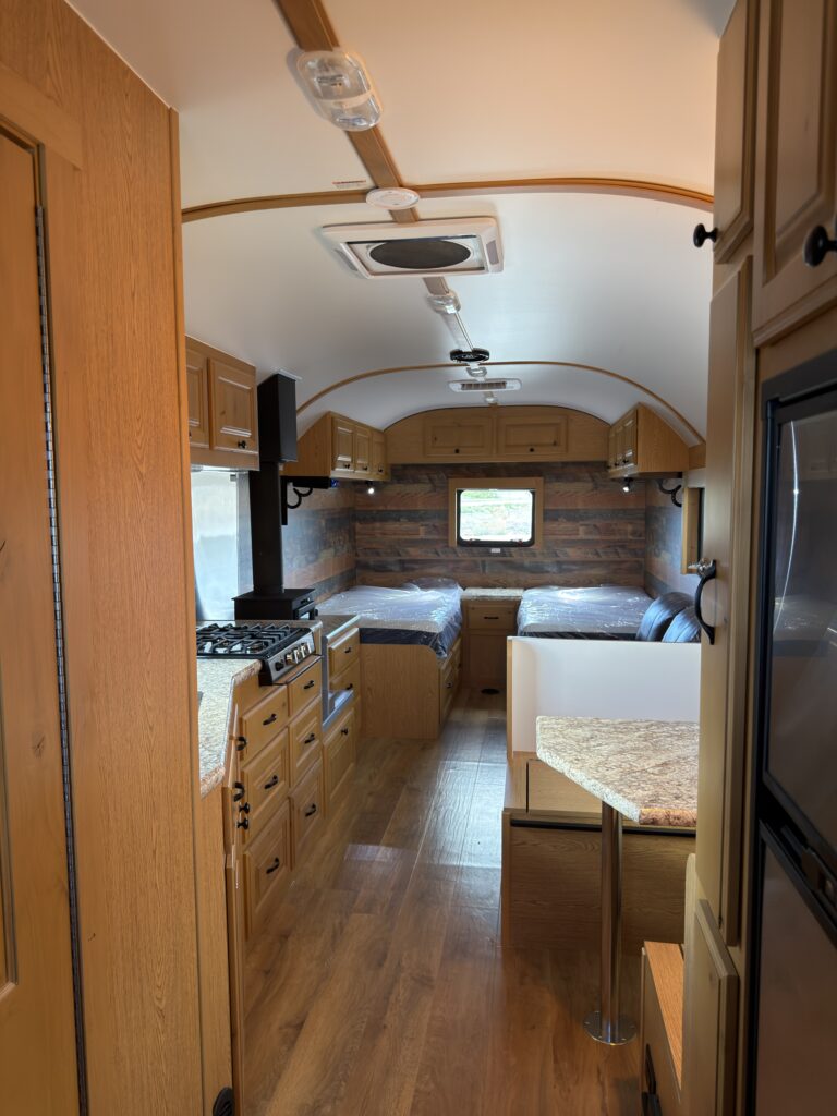 Image of the main aisle toward the twin beds of Gail Camp #131.