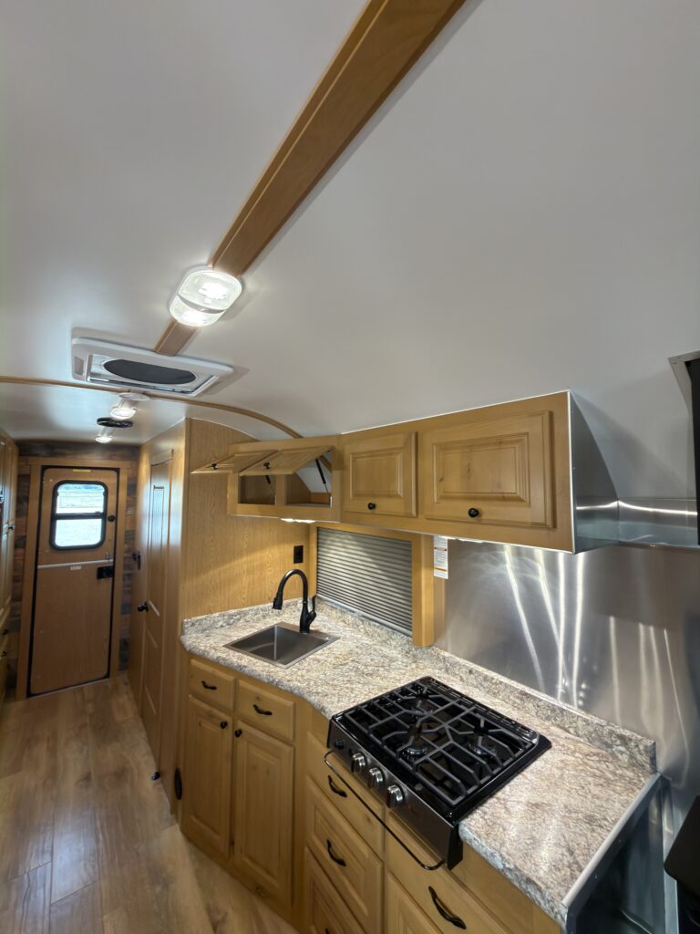 Image of the kitchen overview from bedroom of Gail Camp #131.