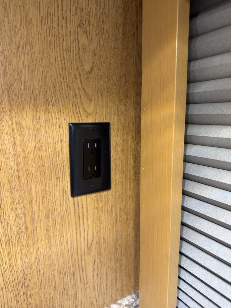 Image of the kitchen wall outlet of Gail Camp #131.