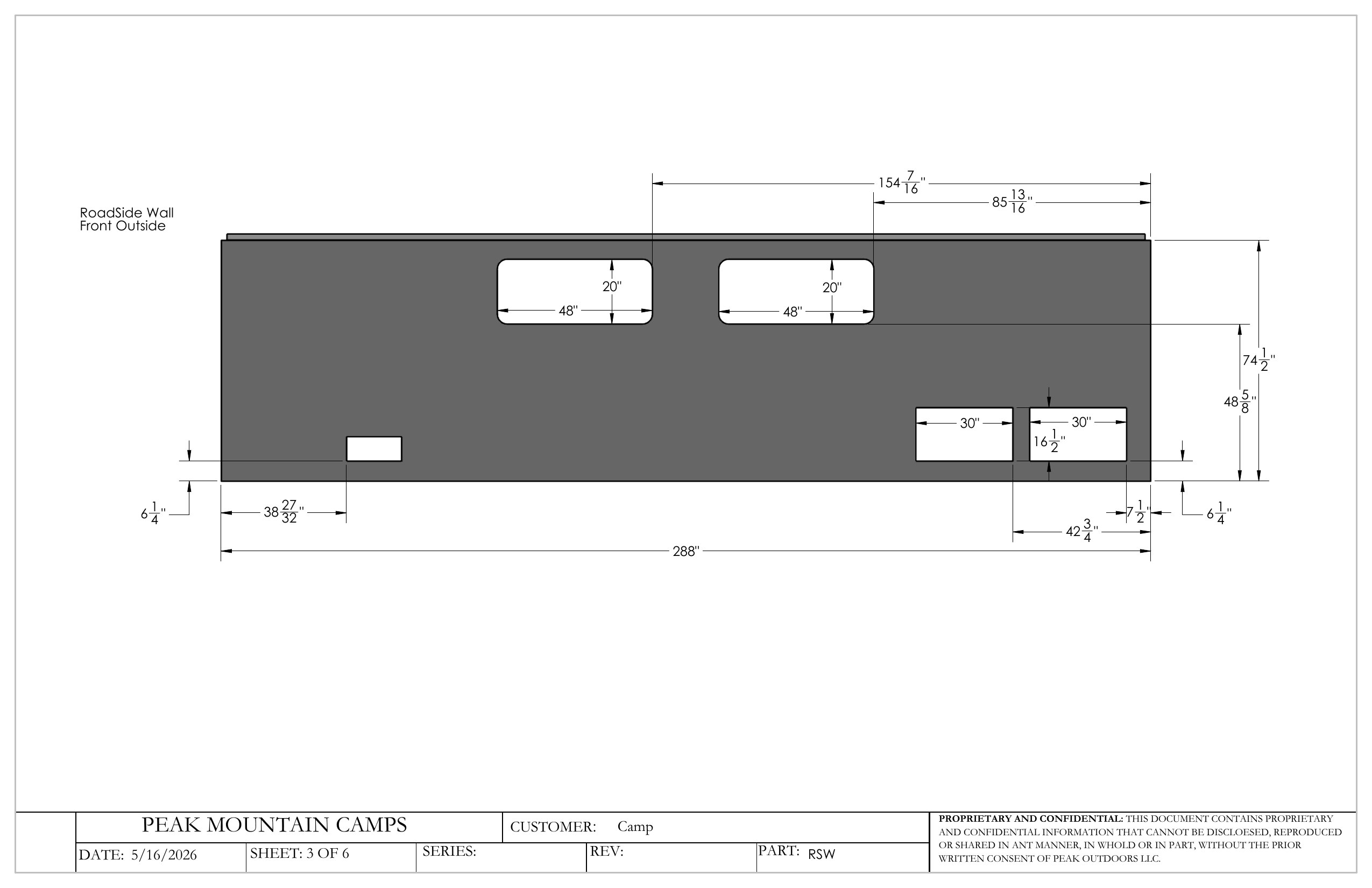 Gail Camp Floor Plan - Road Side Outside