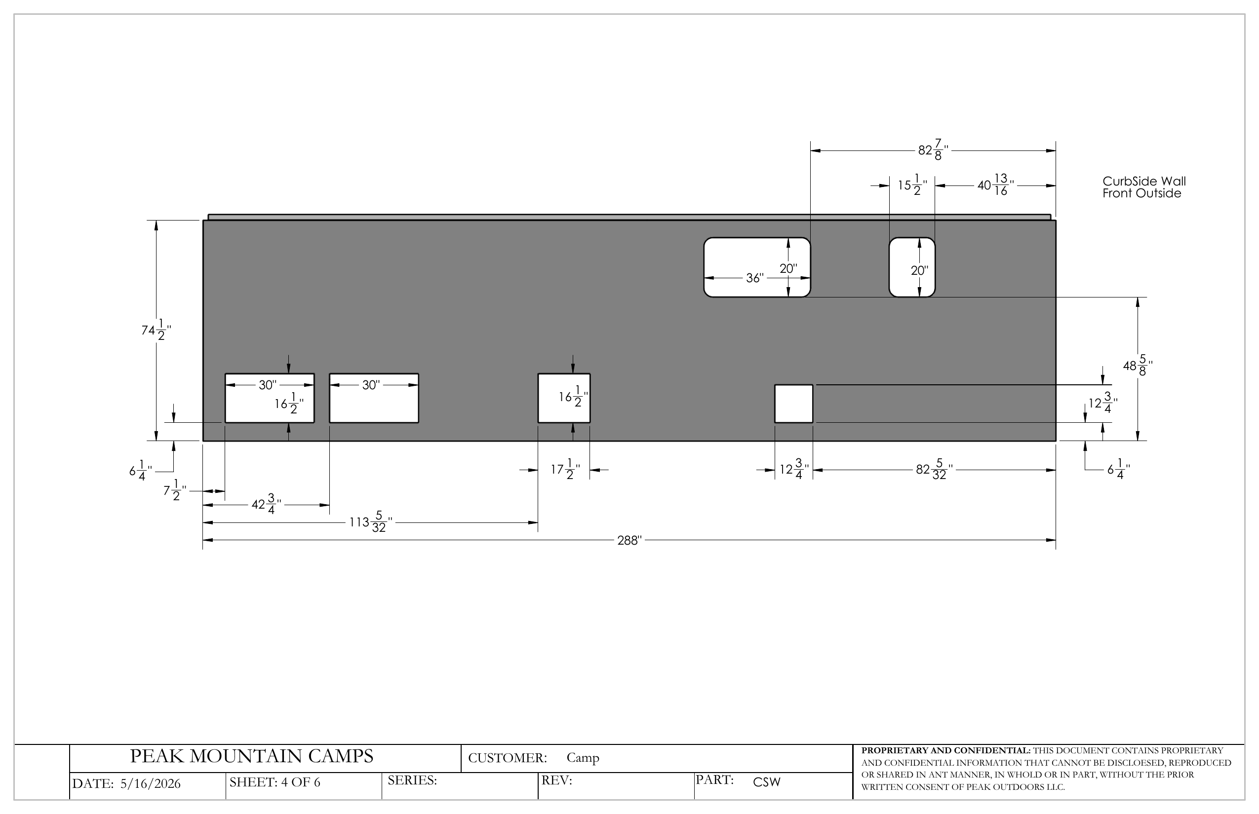 Gail Camp Floor Plan - Curb Side Outside