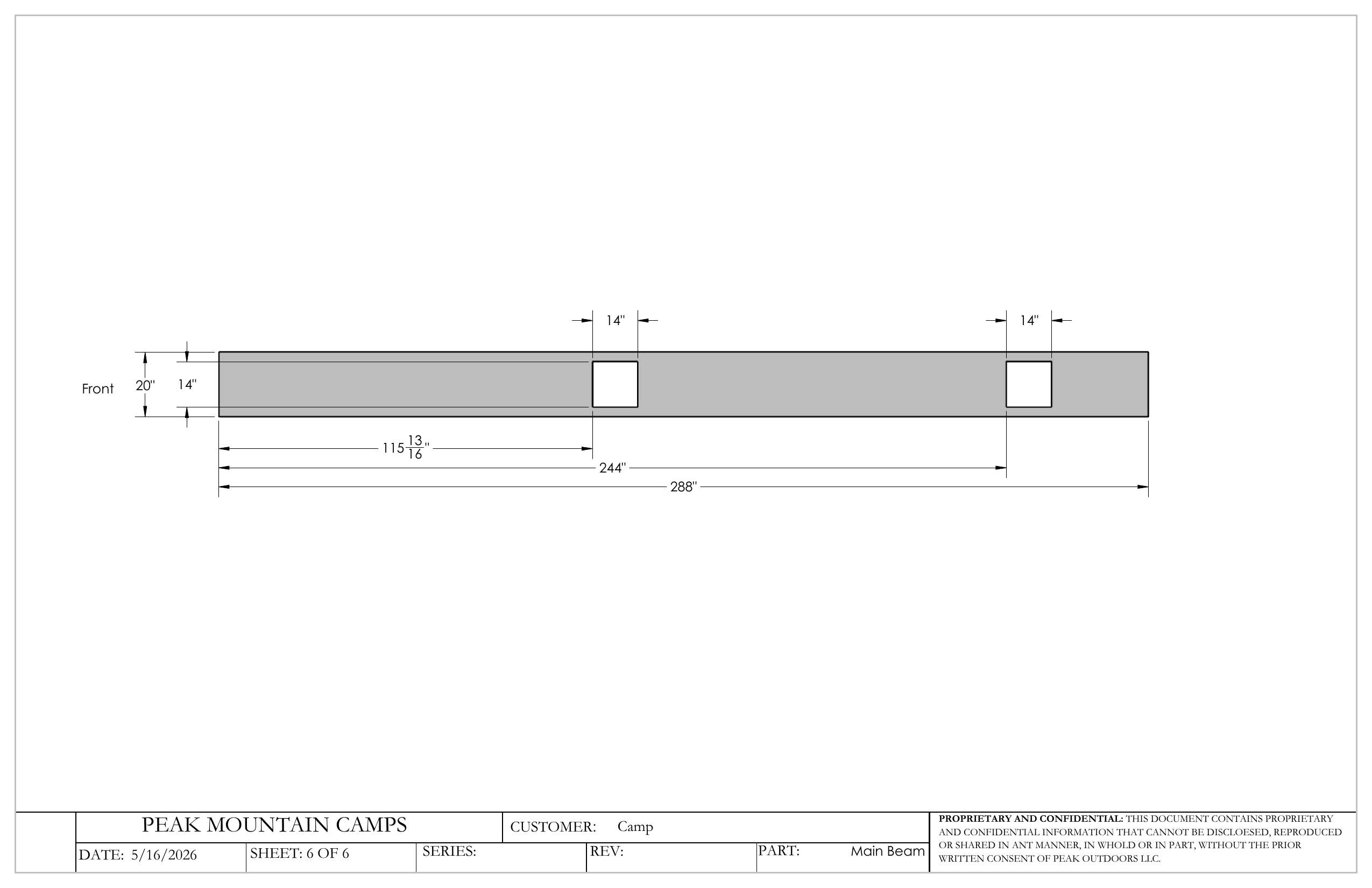 Gail Camp Floor Plan - Main Beam