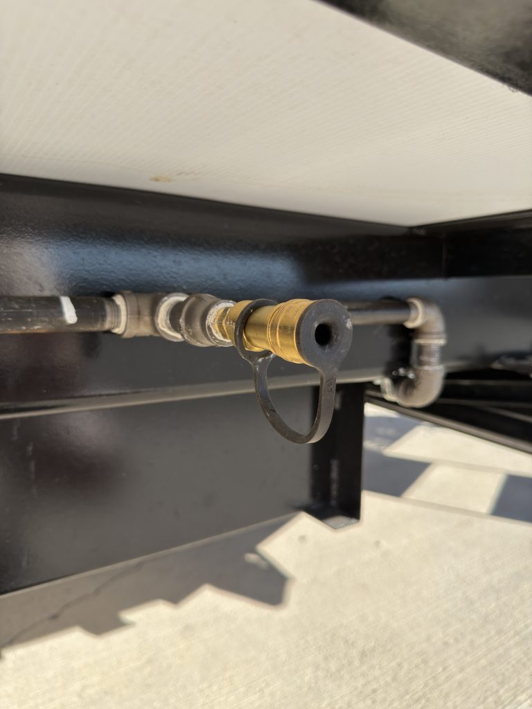 Propane Quick-Connect Close-Up in Nielsen Camp #133