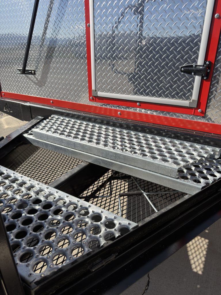 Tongue Storage beneath Fold-Up Steps in Nielsen Camp #133