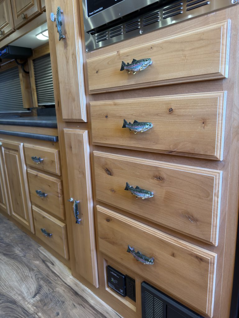 Hardwood Drawers below Microwave in Nielsen Camp #133