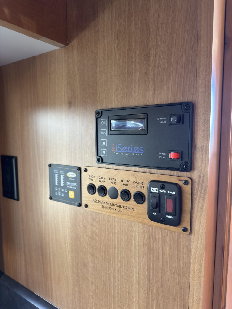 Tank monitor and electrical control panels in Nielsen Camp #133