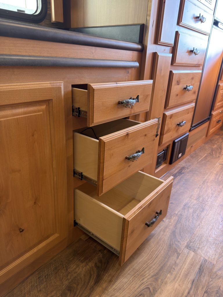 Open bar drawers in Nielsen Camp #133