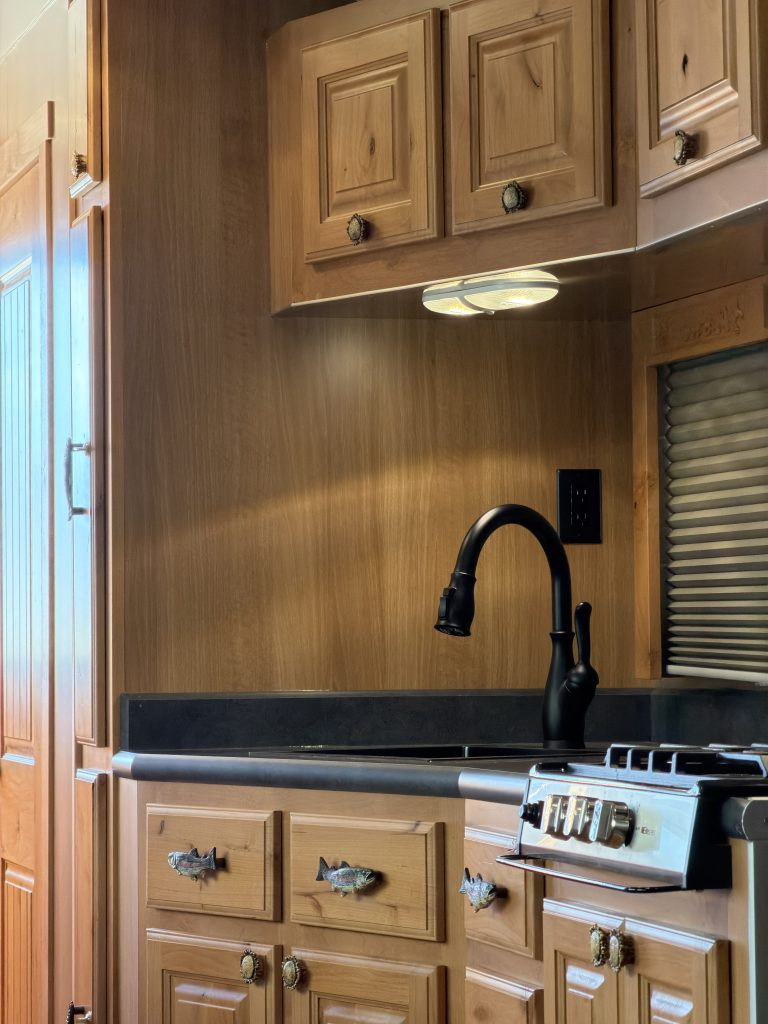 Kitchen Cabinetry from Sleeping Area in Nielsen Camp #133