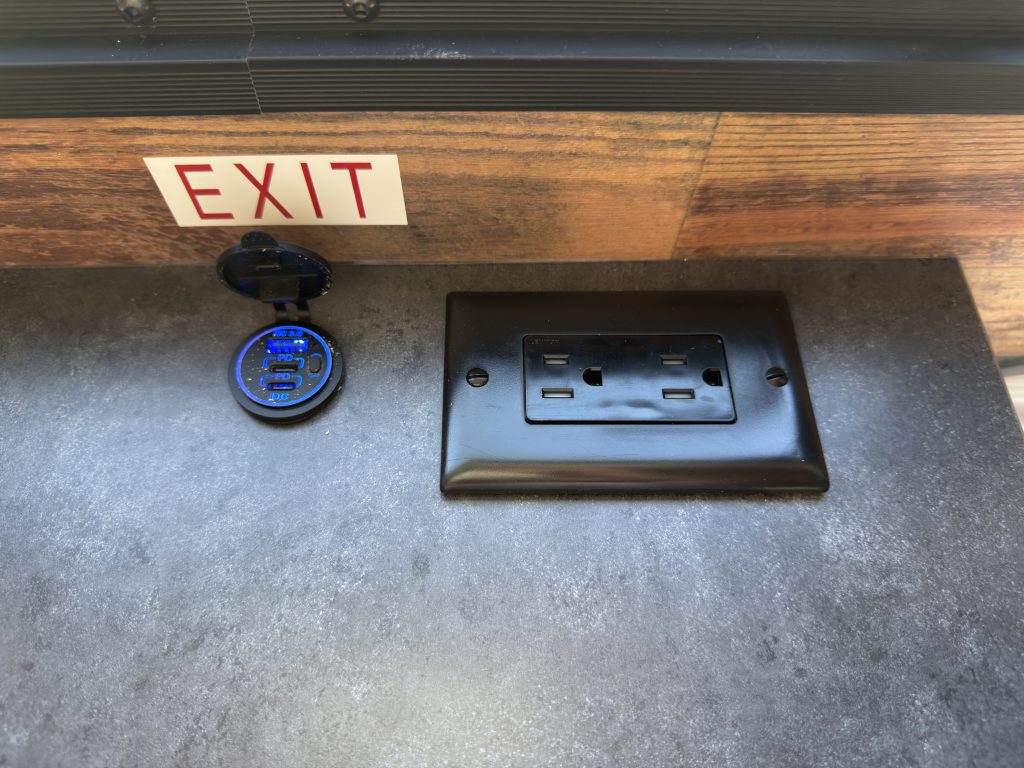 Bedside Power And USB Ports on Nielsen Camp #133