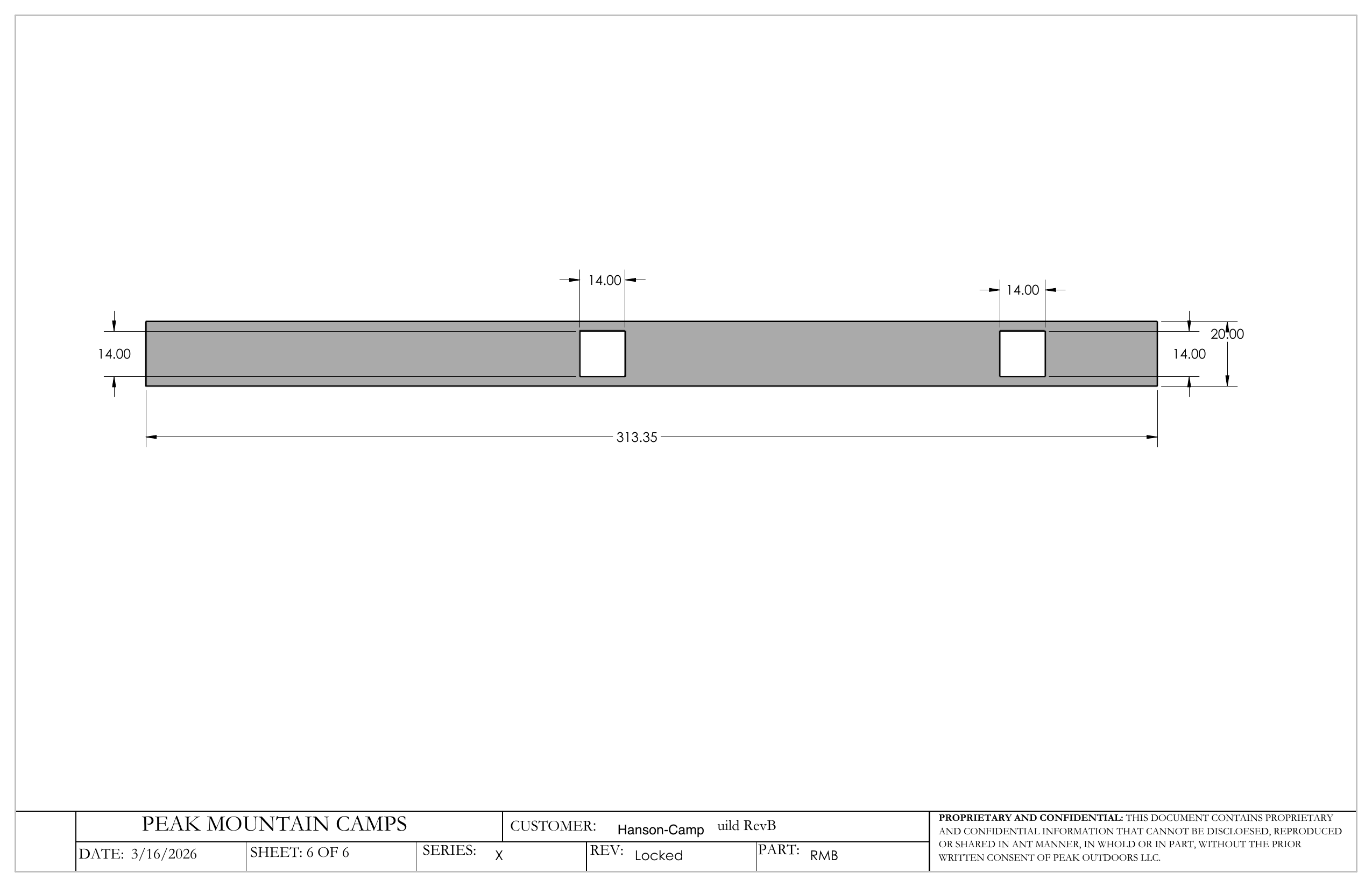 Roof member layout plan for Hanson Camp #126.