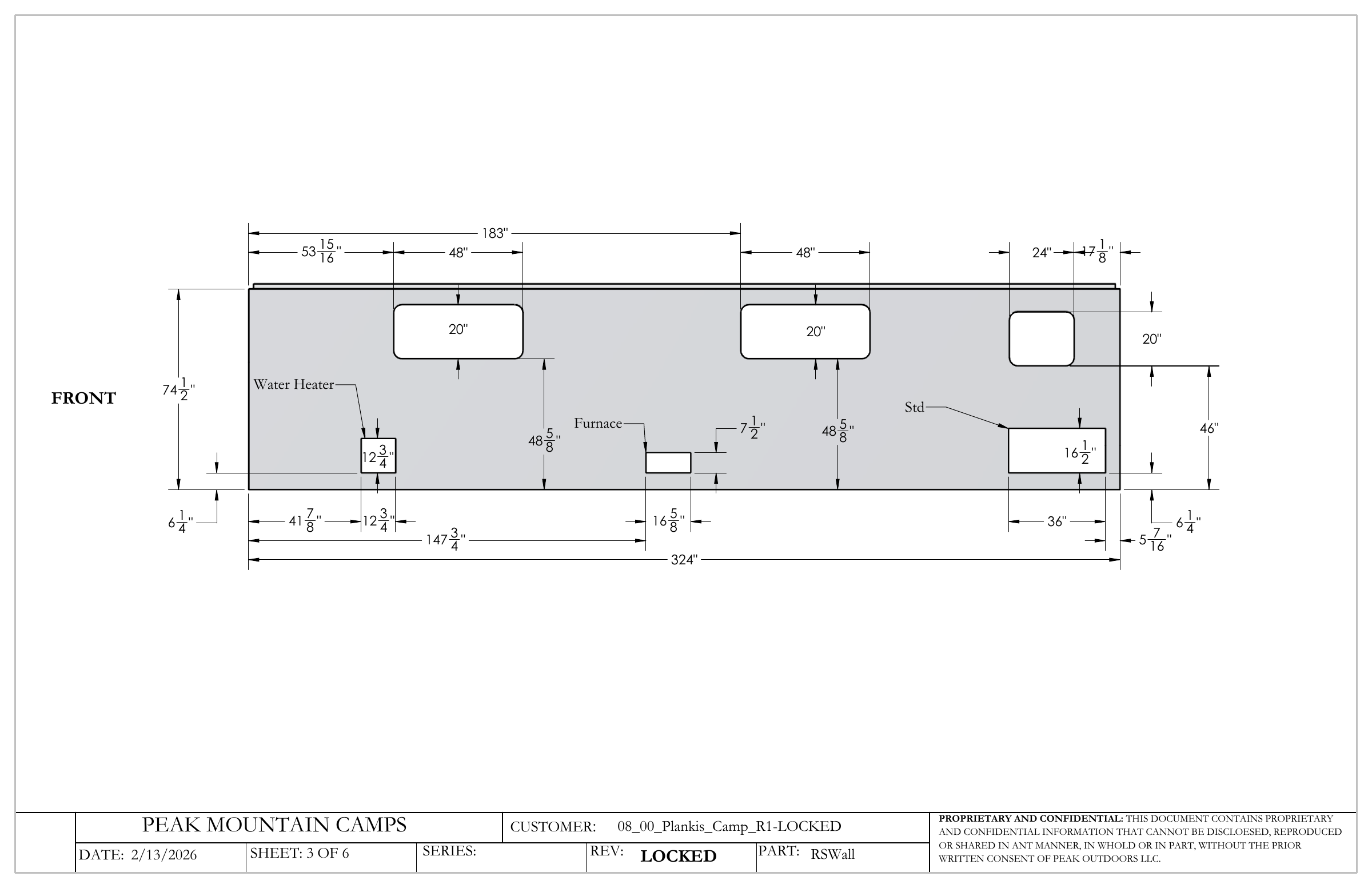 Plankis Camp #124 road-side wall, drawing page 3 of 6.