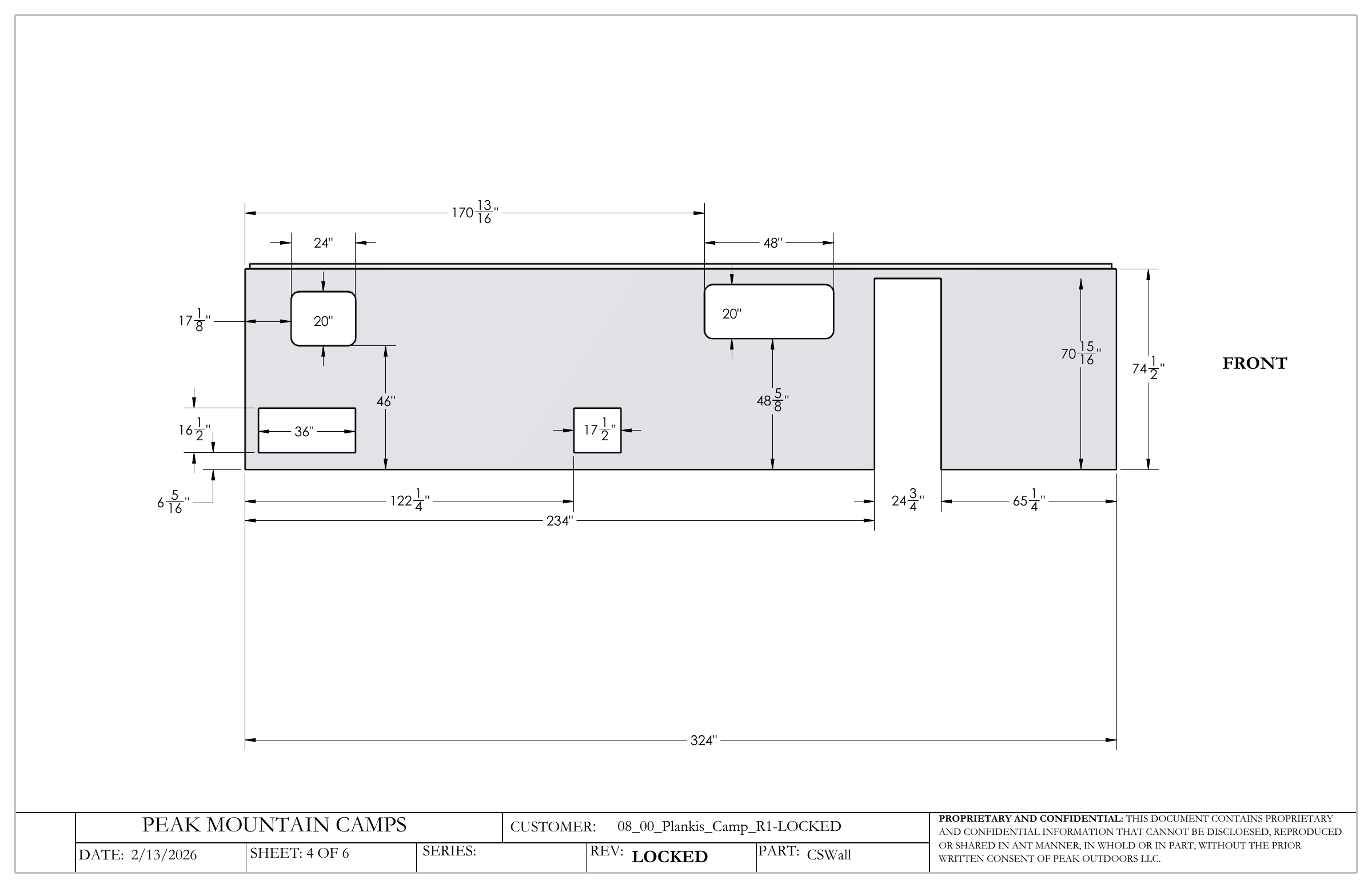 Plankis Camp #124 curb-side wall, drawing page 4 of 6.