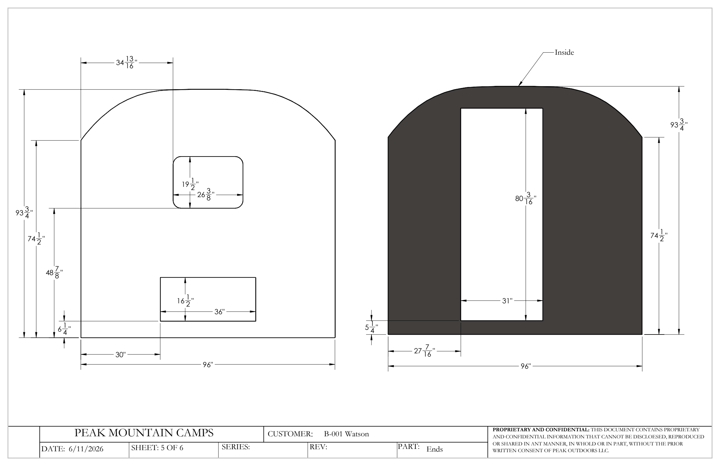 Front and Rear End Drawings for Watson Camp #134, page 5 of 6.